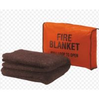 Fiberglass Fire Blanket 1x1m Emergency Extinguisher | Heat-Resistant Safety Blanket for Kitchen Car Home Fire Suppression | Wall-Mount PVC Box UAE Fire Safety Best Price